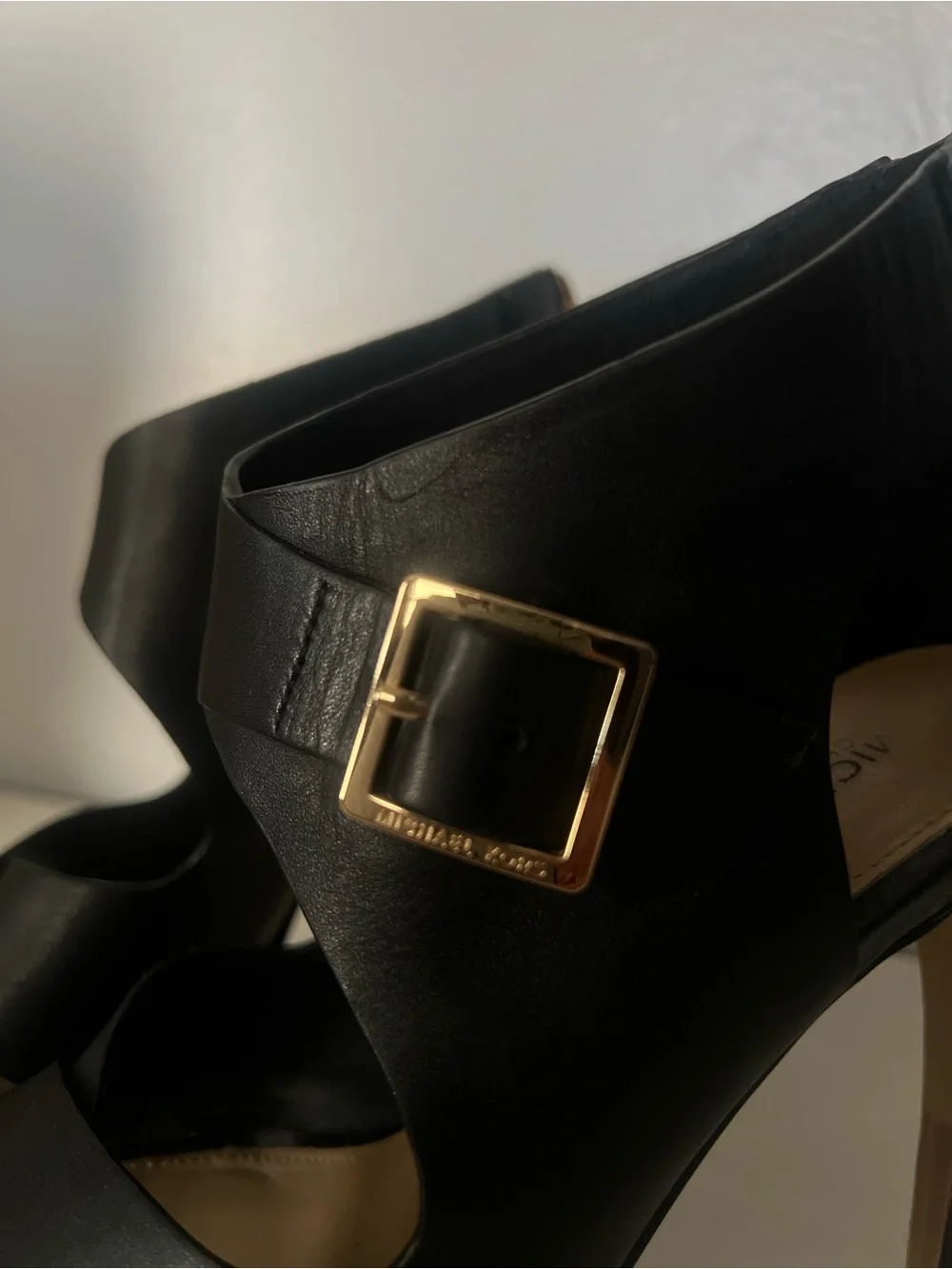 Michael Kors Black Leather Crisscross Stilettos
